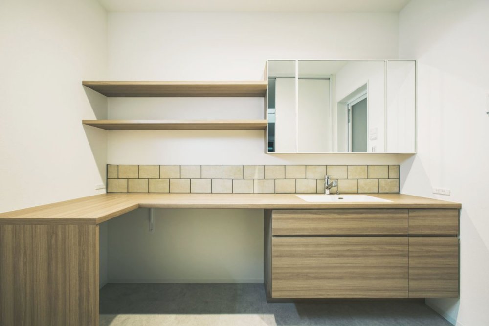 洗面室兼家事スペースで快適ライフ