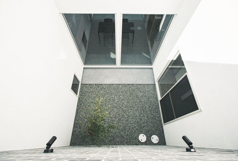 ゆったりとした中庭