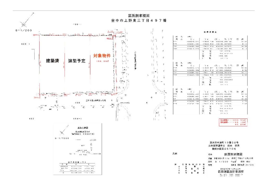 大阪府豊中市上野東3丁目土地