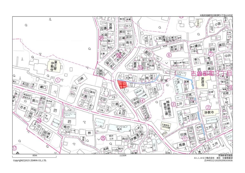 大阪府高槻市古曽部町3丁目土地