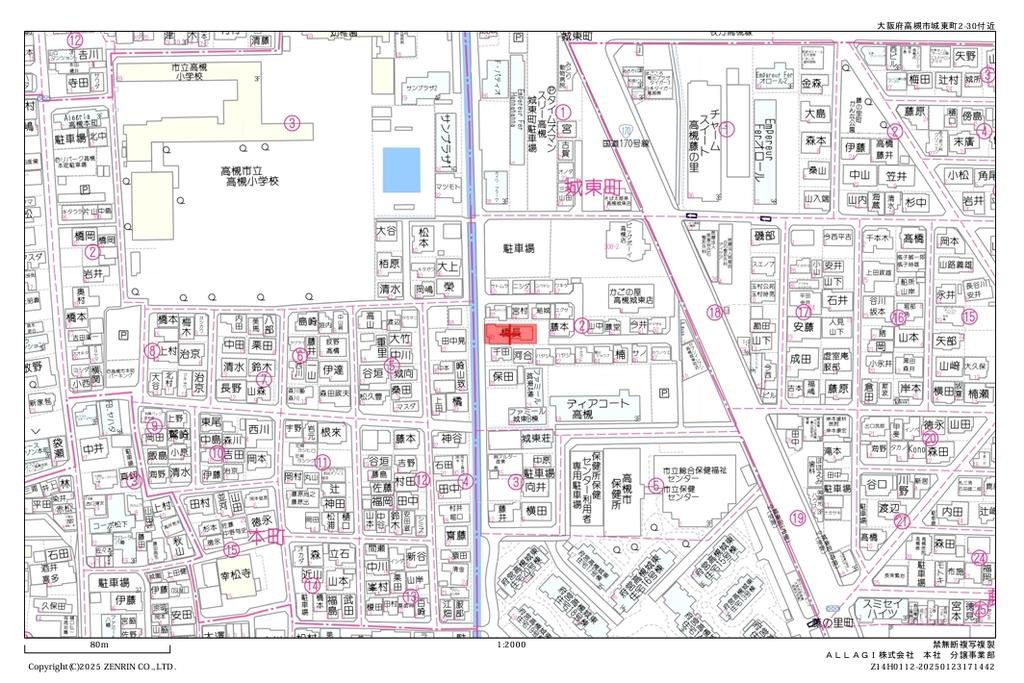 大阪府高槻市城東町土地