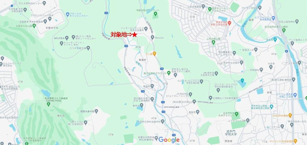 大阪府茨木市東福井4丁目土地